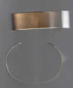 Image of a gold-colored cuff link, designed with a smooth finish and suitable for men's formal wear.